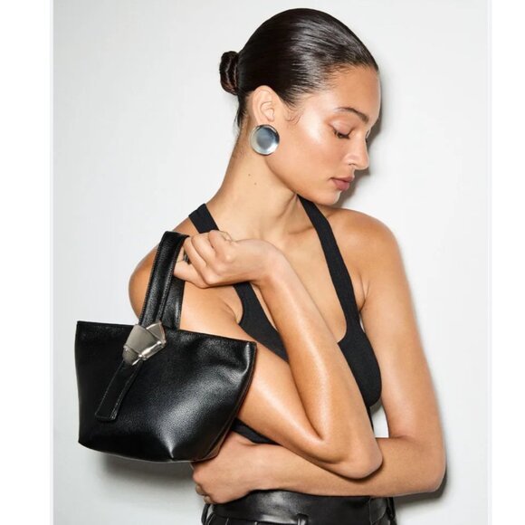 Brandon Maxwell For Merit Vegan Leather Clutch Handbag - Picture 3 of 14